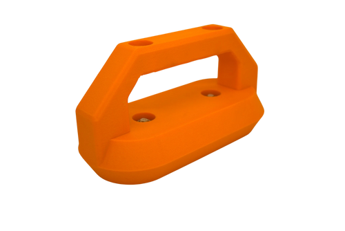 Cold Composites MagLug modular magnetic handle in bright orange, 150 lb pull force, impact-resistant construction.