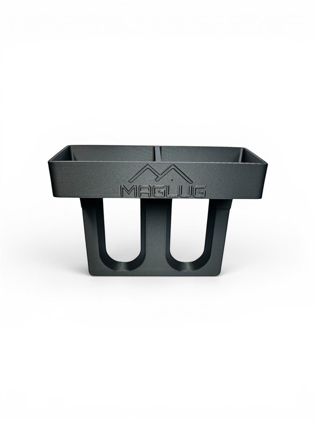 Cold Composites MagLug Magnetic Workstation, a carbon fiber reinforced composite tool holder in matte black.
