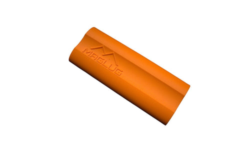Cold Composites MagLug welding rod pouch, orange impact-resistant composite with belt clip and open top for quick access.